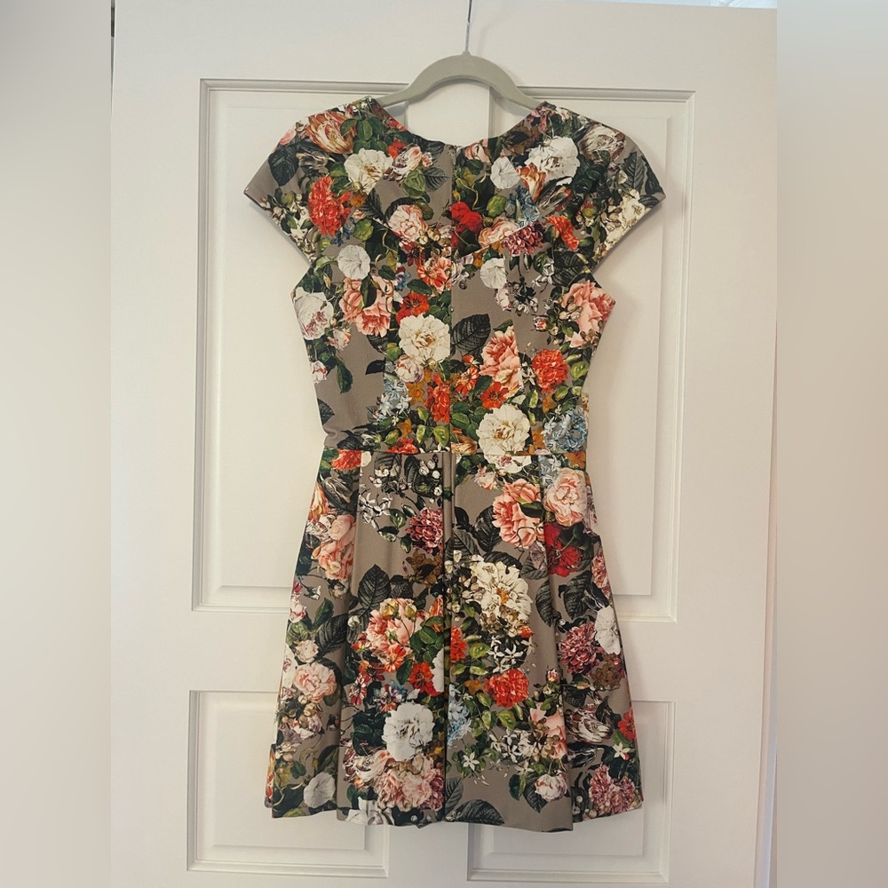 Alexis pleated floral mini dress, size small, worn once, great condition!